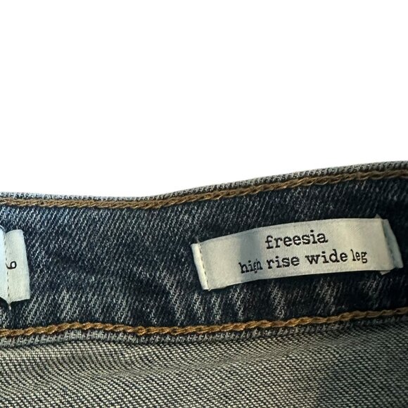 Jessica Simpson Freesia High Rise Wide Leg Jeans Cuff Medium Wash Denim Size 6 - Picture 8 of 13